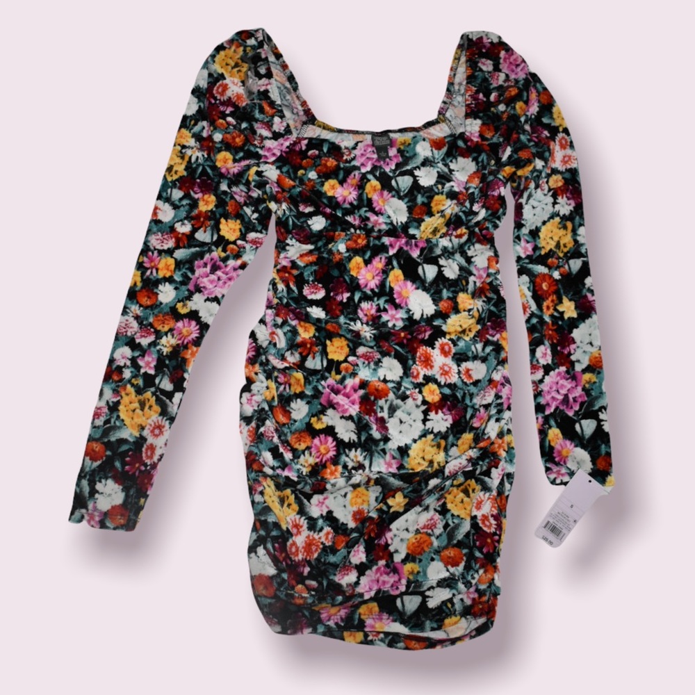 Floral long sleeve dress